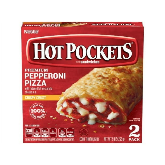 Hot Pockets Frozen Sandwiches Pepperoni Pizza 9oz (PACK OF 8)