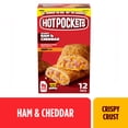 thumbnail image 1 of Hot Pockets Frozen Snacks Hickory Ham and Cheddar Cheese Crispy Crust Sandwich, 54 oz, 12 Pack (Frozen), 1 of 15