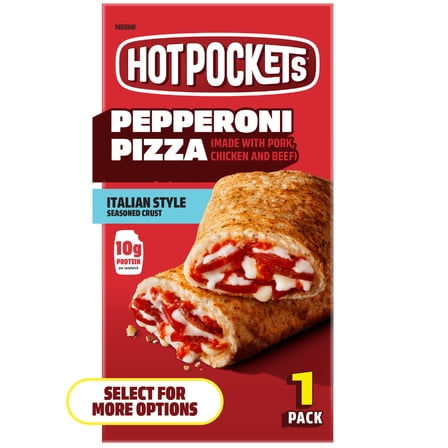 Hot Pockets Pepperoni Pizza Air Fryer Sandwich Snacks, 4.5 oz (Frozen)