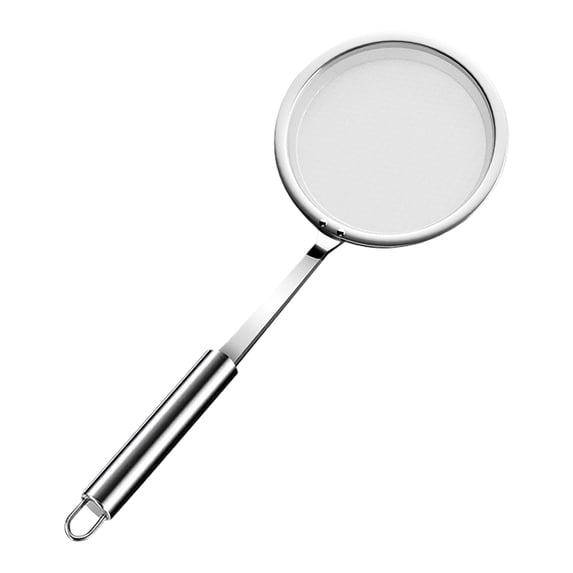 Hot Pot Fat Skimmer Spoon - Stainless Steel Fine Mesh Strainer for Skimming Grease and Foam-Dia.6IN