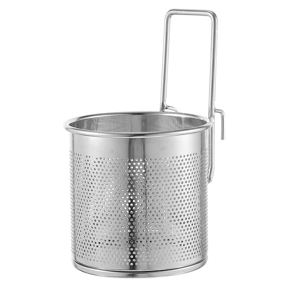 Round Pasta Pot with Built-in Strainer Basket and Hot Handle Hook - Easy -Through Cooking Tool