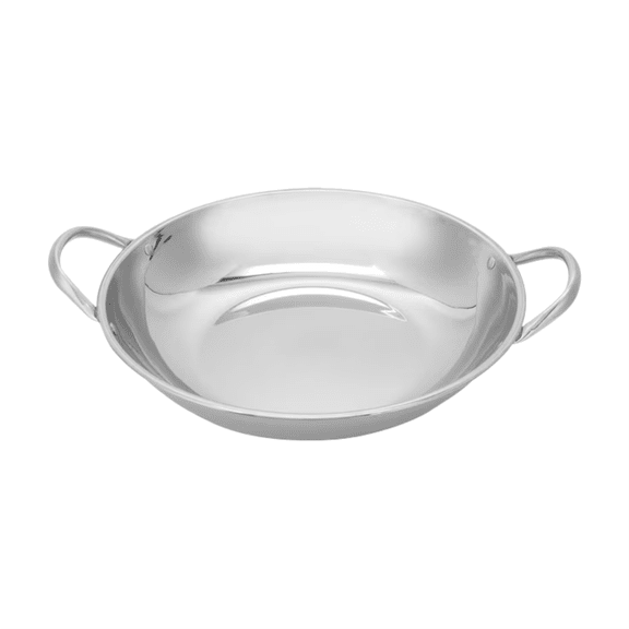 Hot Pot Pan, Stainless Steel Shabu Shabu Pot, Cooking Pot with Double Handles Thickened Nonstick Frying Pan for Home Kitchen Restaurant for Shabu Paella Hot Seafood, 1 Pcs, 9.0x5.0"