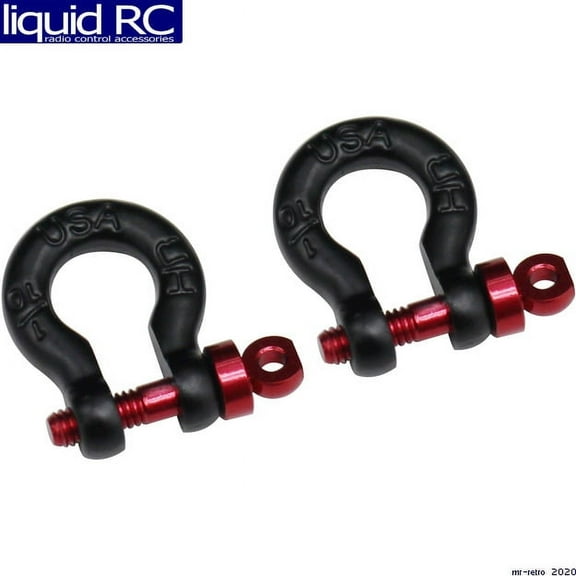 Hot Racing 1/10 Scale Black Tow Shackle D-Rings Gen8 HRAACC808W01 Electric Car/Truck Option Parts