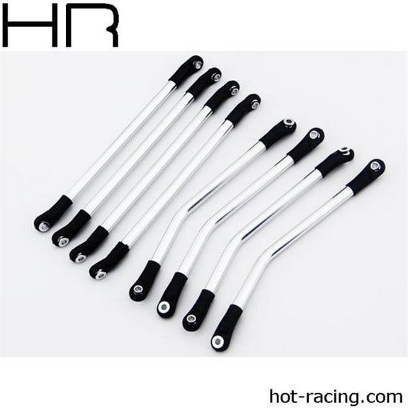 Hot Racing Aluminum Silver 4-Link SetWraith Ax10 Ridgecrest HRARCS8000P08 Electric Car/Truck Option Parts