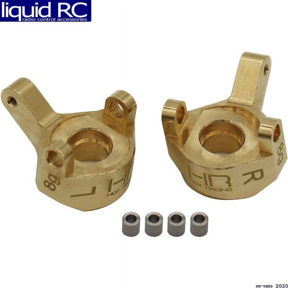 Hot Racing Brass Front Steering Knuckle SCX24 HRASXTF21H Electric Car/Truck Option Parts
