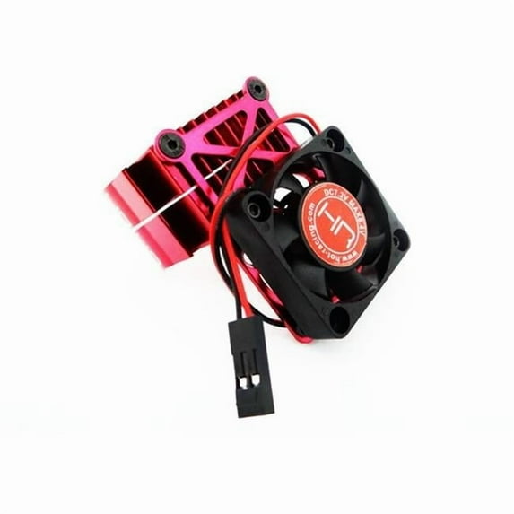 Hot Racing HRAMH550TE02 Clip-On Two-Piece Motor Heat Sink with Fan, Red