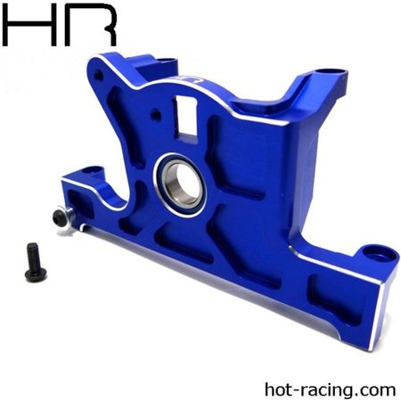 Hot Racing HRALCF38X06 Aluminum HD Bearing Motor Mount, Blue