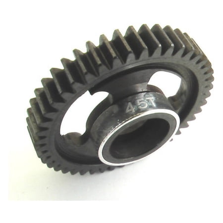 Hot Racing HRASVXS845 45 Tooth Steel Spur Gear for Traxxas 1 by 16 Scale, Silver