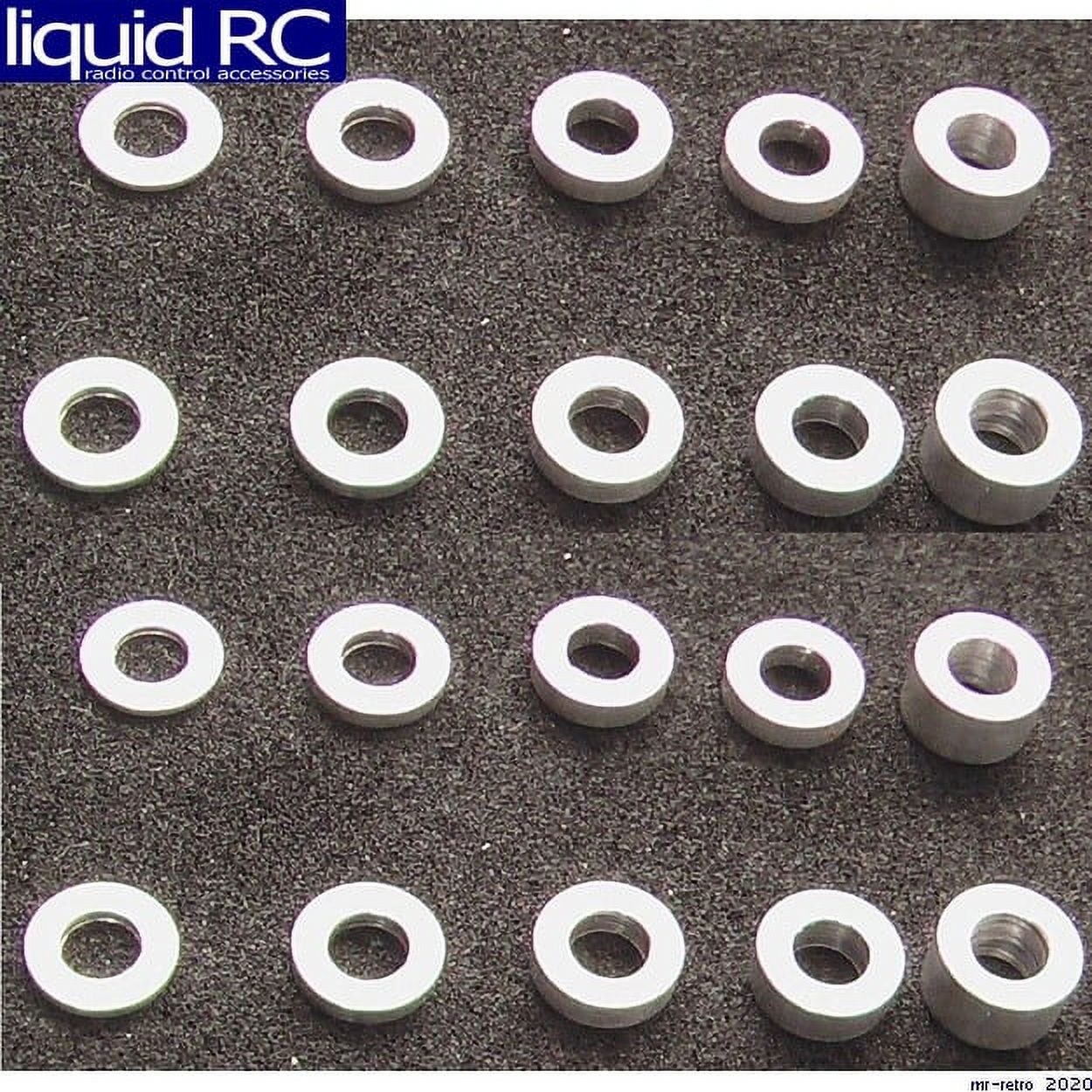 Hot Racing SPC3005 M3 Aluminum Standoff Spacer Set (4x)(0.511.523mm)