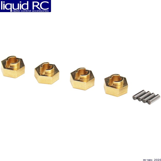 Hot Racing SXTF10H Brass Stock Wheels hub 7mm hex SCX24