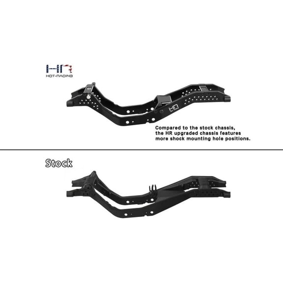 Hot Racing SXTY14X01 Axial SCX30 5 Degree Break-Over Angle Aluminum Chassis