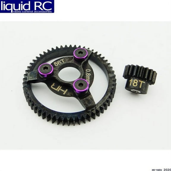 Hot Racing Steel Pinion and Spur Gear18t/56t 32pPurpTRA HRASTE256 Gears & Differentials