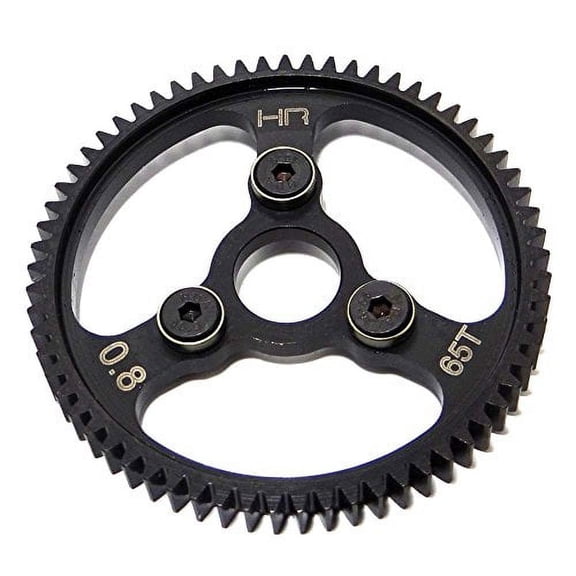 Hot Racing Steel Spur Gear 65T 0.8 ModGunmetalTraxxas HRASERVO265 Gears & Differentials