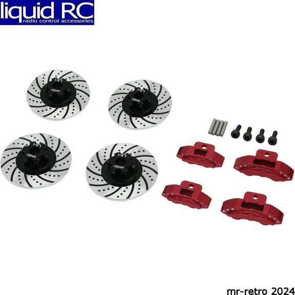 Hot Racing TRF10P202 Brake Disc Red Caliper +2mm Hex 4-Tec 2.0 3.0