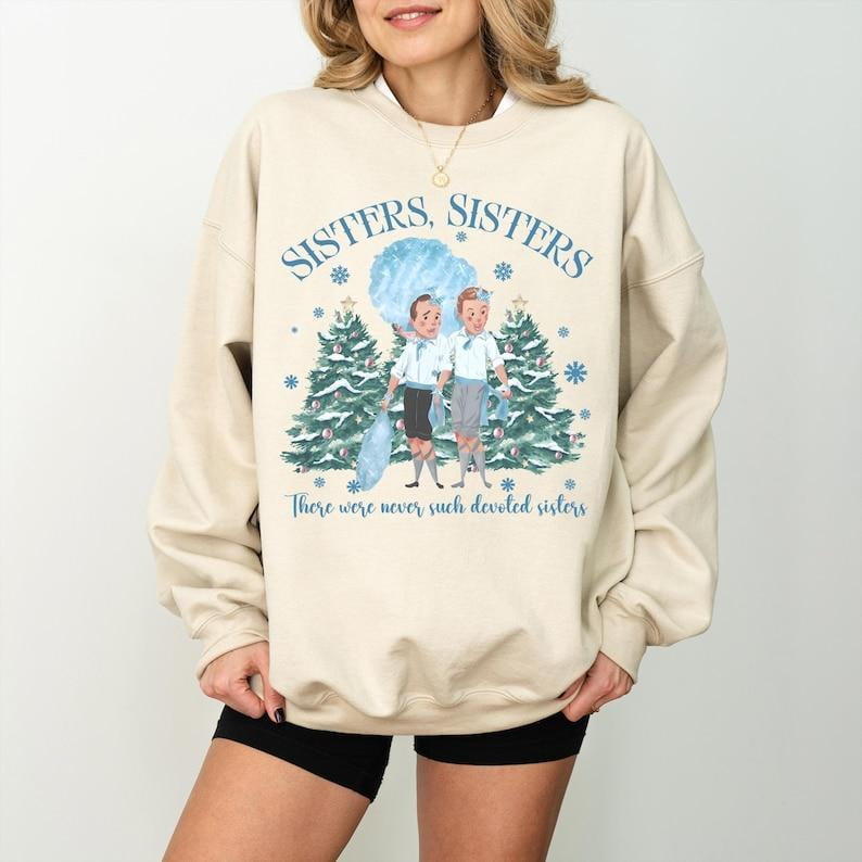 Hot Rare Groovy Sisters Sisters Cotton Sweater. White Christmas Movie