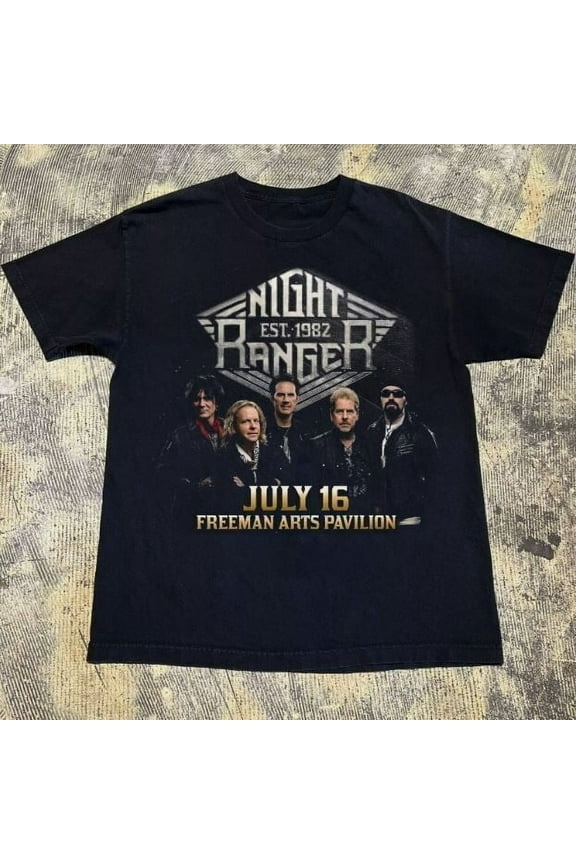 Hot Rare New Night Ranger Tour Black Oneside Size S-4XL Tee Shirt Men