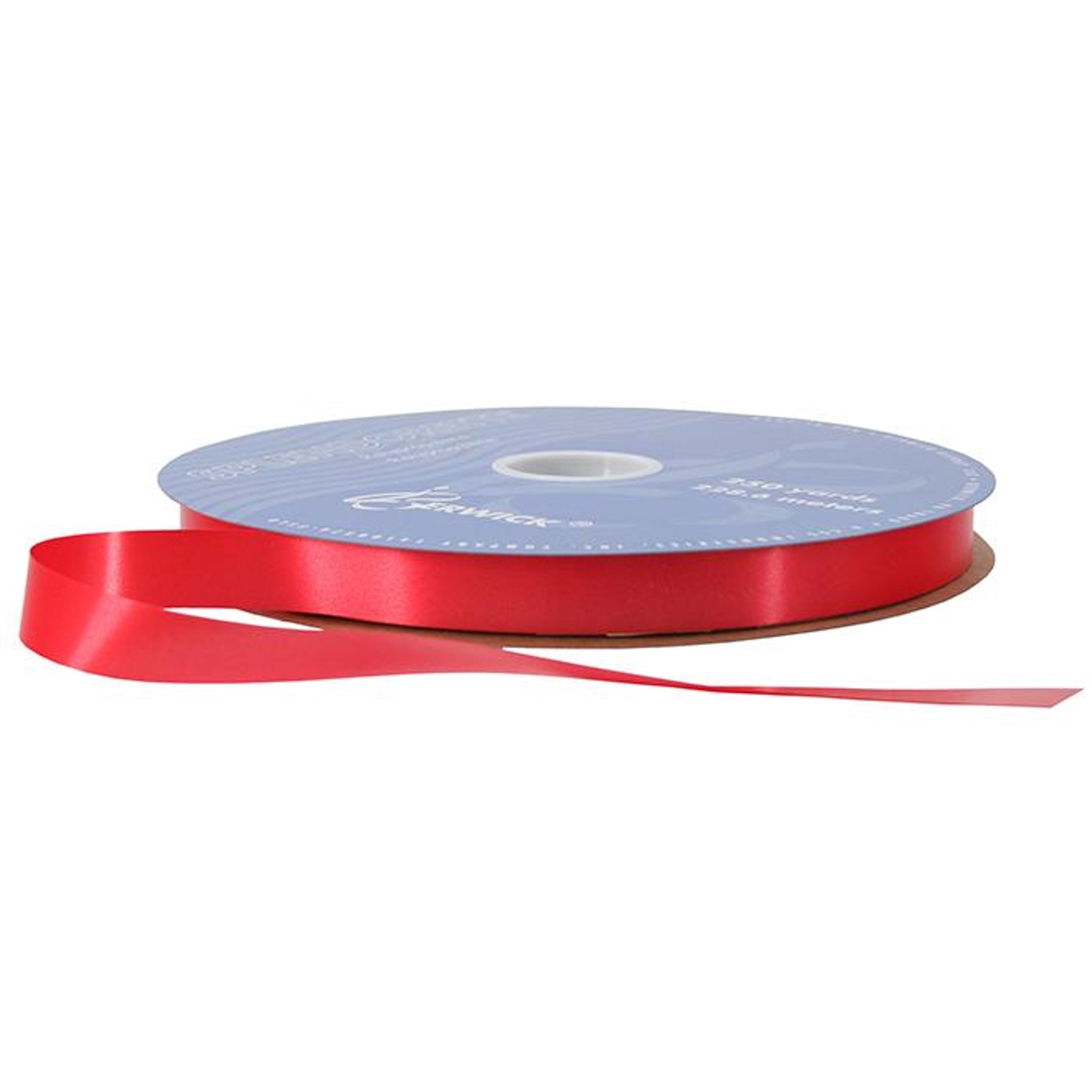Hot Red Poly Ribbon, 3/4 Inch Wide x 250 Yards, Florist Ribbons, Waterproof Ribbon