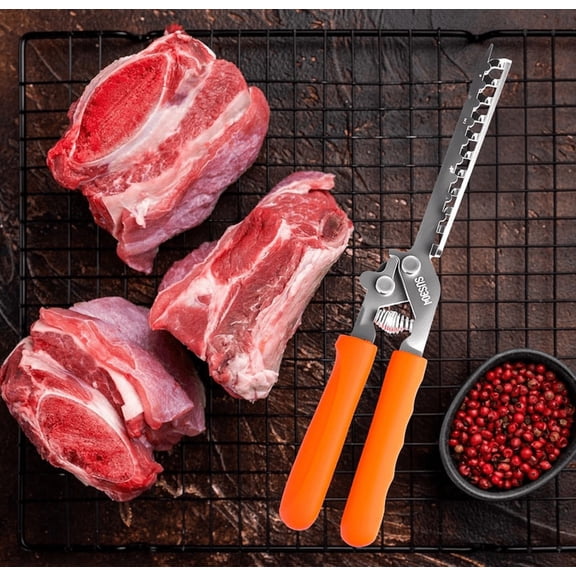 Hot!Rib Membrane Remover, Stainless Steel Cooking Accessories, Ergonomic BBQ Accessories, Dishwasher Safe Grilling Accessories, Barbecue Tool Set - Gift for Men