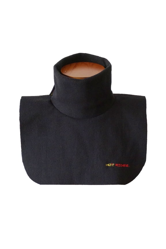 Short Double Layer Polar Fleece Dickie Neck Warmer (Black, One Size Fits Most)