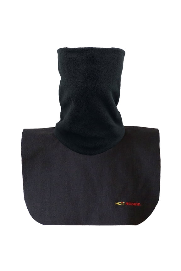 Turtleneck Double Layer Polar Fleece Dickie Neck Warmer (Black, One Size Fits Most)