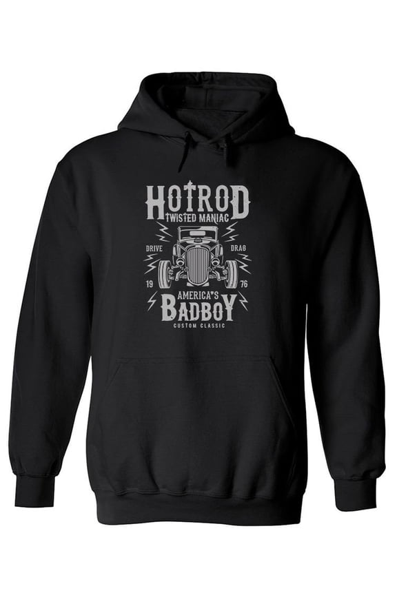 Hot Rod America's Bad Boy Hoodie Men -Image by Shutterstock, Male Large