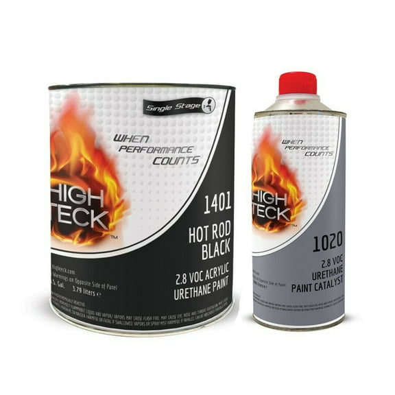 Hot Rod Black Single Stage Gallon Kit High Teck 2K Low Gloss Paint