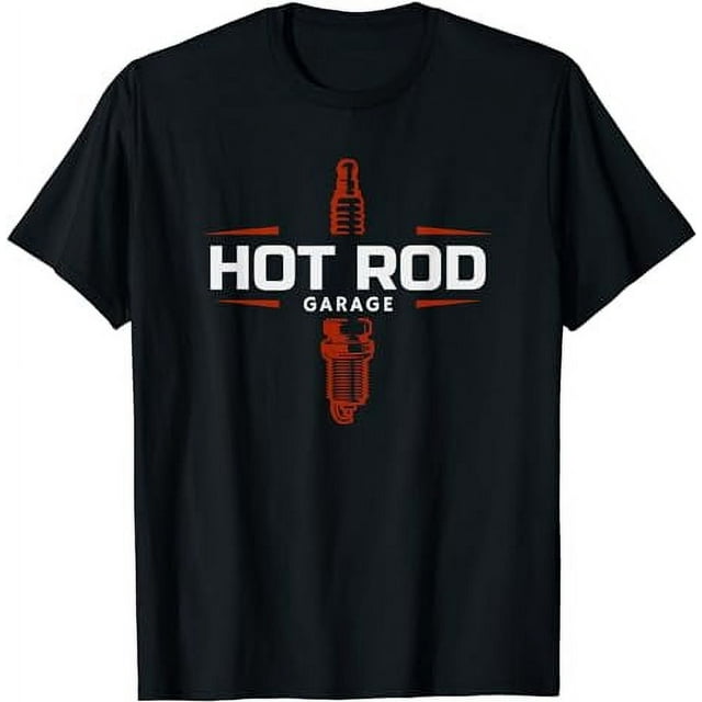 Hot Rod Garage Custom Retro Classic Car Spark Plug T-shirt - Walmart.com