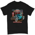 thumbnail image 1 of Hot Rod Garage T-shirt Historic Route 66 Old School Drag Racing Men's Tee【】, 1 of 5
