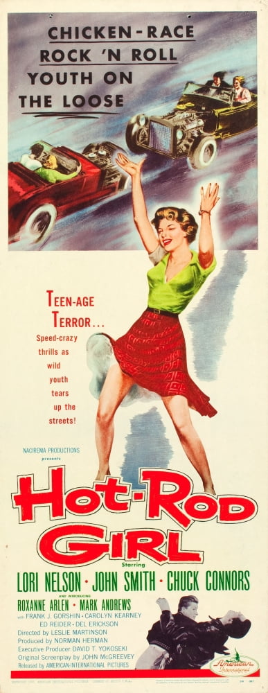 Hot Rod Girl Canvas Art - (11 x 17)