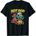 thumbnail image 1 of Hot Rod Heaven Classic and Antique Cars and Trucks Womens T-Shirt Black Medium, 1 of 5