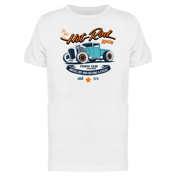 Hot Rod Racer T-Shirt Men -Image by Shutterstock, Male XX-Large