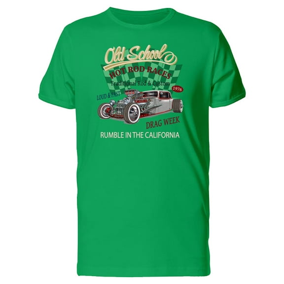 Hot Rod Races Car Tee Men's -Image by Shutterstock