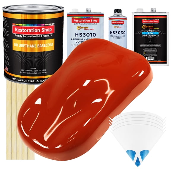 Hot Rod Red Gallon Premium URETHANE BASECOAT CLEARCOAT Car Auto Paint SLOW Kit