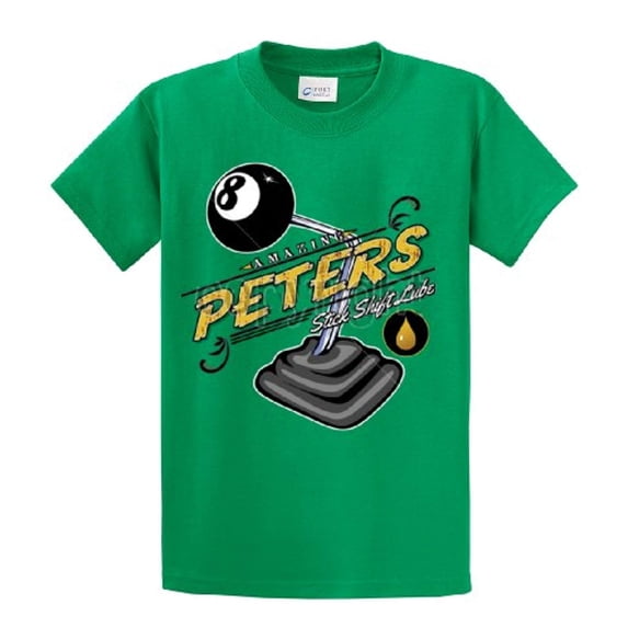 Hot Rod Short Sleeve T-shirt Amazing Peter's Stick Shift Lube-Kelly-Large