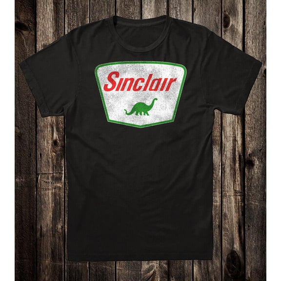 Hot Rod T Shirt Tee Nostalgia Gas Oil Drag Race Sinclair Dino Crest Station