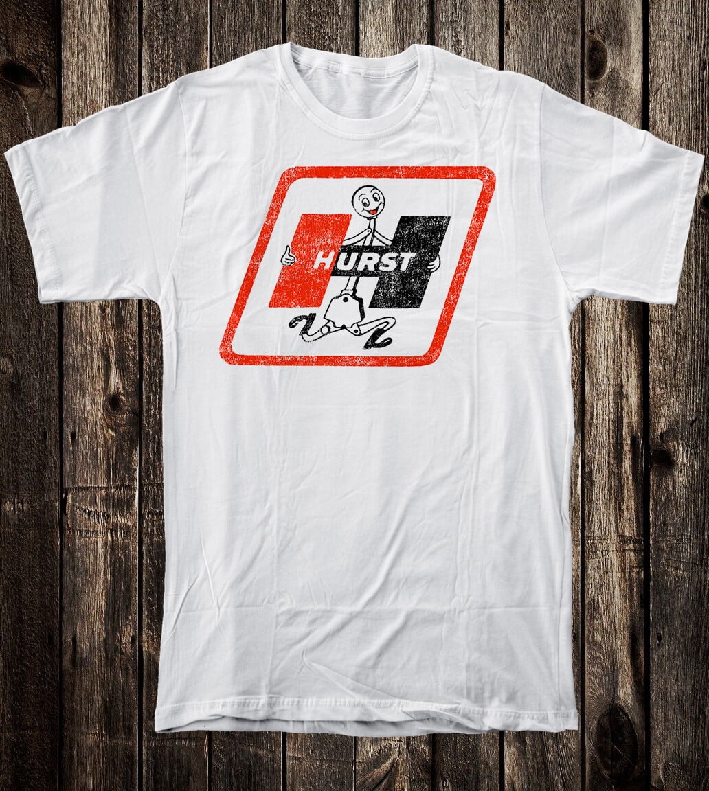 Hot Rod Tee T Shirt Drag Race Nostalgia Hurst Guy Mascot Floor Shifter ...