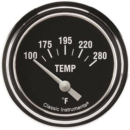 Classic Instruments Hot Rod Temperature Gaug e 2-5/8 Short Sweep CLAHR226SLF-12