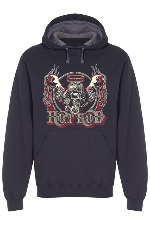 Hot Rod: Turbo Engine Hoodie Men -Image by Shutterstock, Male x-Large