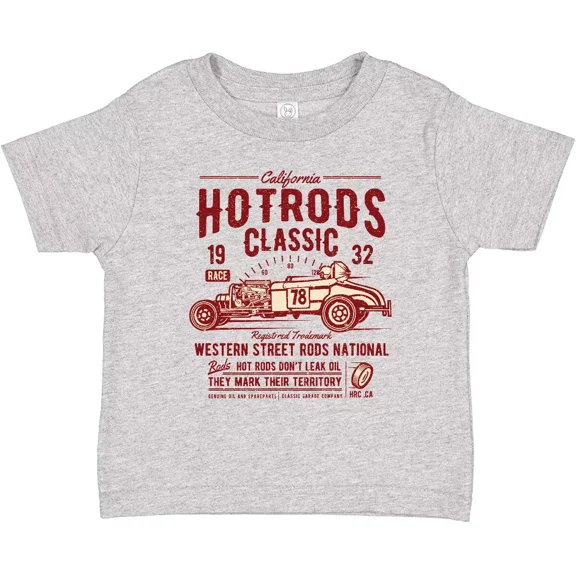 Hot Rods Race Classic Toddler T-Shirt Rod Car Vintage California Cars Baby Clothing, Cute Baby Shirt, TODDLER SHORT SLEEVE TEE BELLA CANVAS 3001T