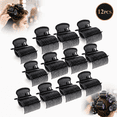 thumbnail image 1 of Hot Roller Clips Hair Curler Claw Clips Replacement Roller Clips for Women (12 Pieces, Black), 1 of 3