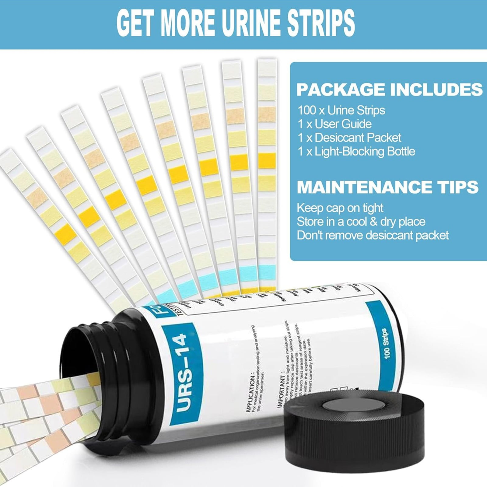 Hot Sale! 100 14 Parameters Uti Test Strips for Women & Men Easy To Use