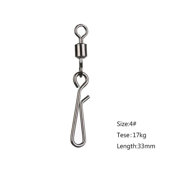 Hot Sale 2# - 12# Fishing Tackle Solid Ring Bearing Barrel Rolling Swivel Fishing Snap Connector Heavy Duty Ball 4#