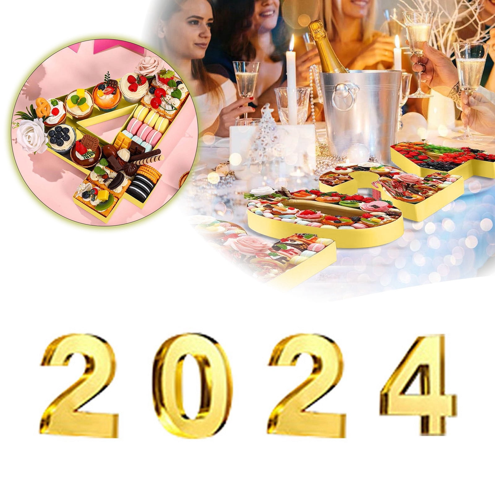 Hot Sale 2024 Charcuterie Numbers Fillable Graduation Cardboard Number