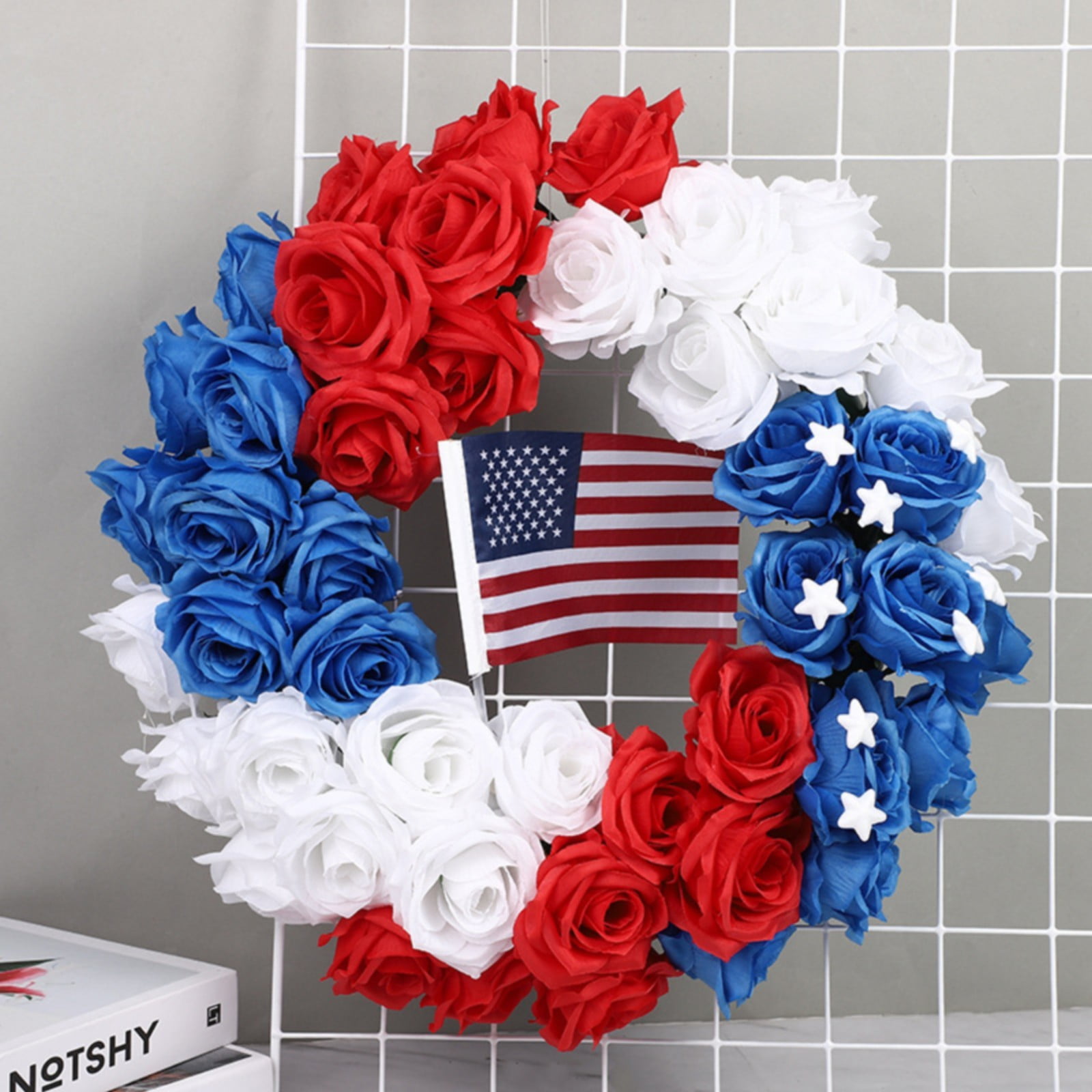 [Hot Sale] 2024 New American Flag Independence Day Star Garland Rose