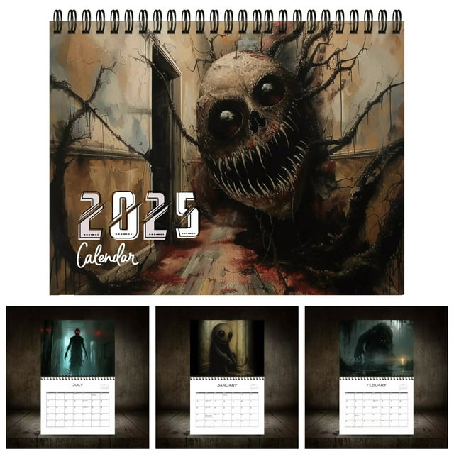 Hot Sale 2025 Creatures Calendar 12 Months Spiral Calendar Clearance