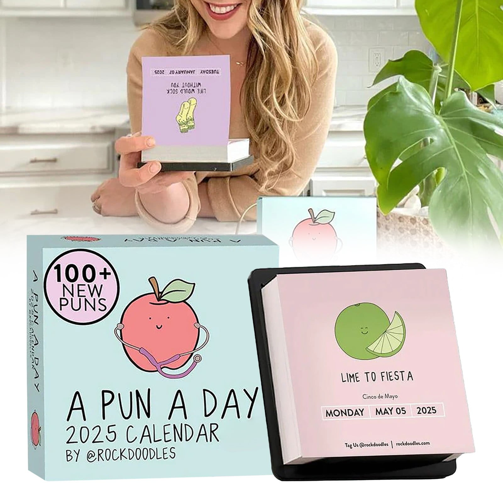 Hot Sale!!2025 Punny Daily Desk Calendar Funny Calendar 2025 Day To
