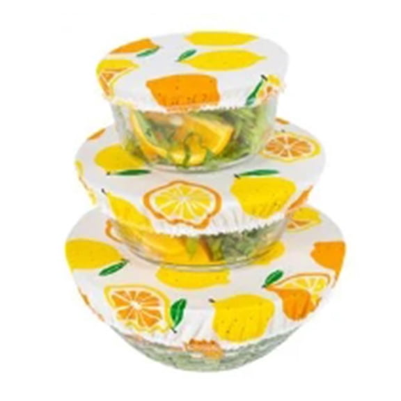 Hot Sale!3Pcs/Set Reusable Beeswax Food And Reusable Food Sustainable Fresh Design Beeswax Wrappings Bowl Cover Waste Biodegradable Sandwich,Durable & Ecofriendly Home Essentials