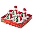 thumbnail image 1 of Hot Sale！4Pcs Christmas Candles,White Tea Lights Candles,Santa Claus Christmas Tree Snowman Elk Pinecone House Candles Gifts for Christmas Decor Home Decor Party Bedroom Room Table Decorations, 1 of 6