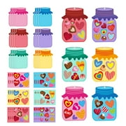 Hot Sale! 72 PCS Valentine's Day Craft Kits DIY Heart Craft for Kids, Make Your Own Valentines Hearts Ornament Bulk Valentine's Day Paper Decorative Kit for Home Class Game Activities