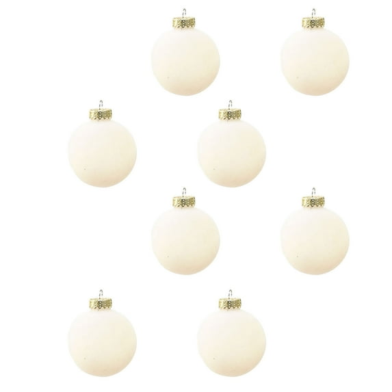 Hot Sale!8Pcs Velvet Christmas Balls Christmas Tree Decorations,Bulk Flocked Velvet Christmas Tree Ornaments,Christmas Tree Decorative Hanging Ornaments,for Holiday Wedding Party Home Decor